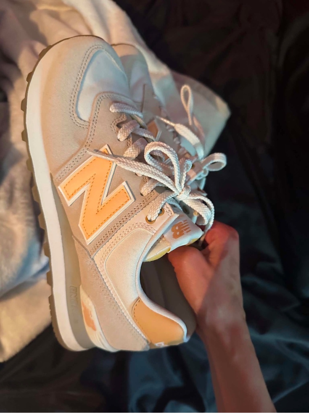 New Balance Cream & Pale Yellow Retro Runner